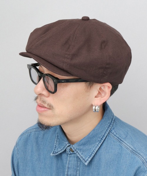 Basiquenti（ベーシックエンティ）の「綿麻混 ビッグシルエット キャスケット（キャスケット・メンズ・カーキ/ブラック/ブラウン・FREE）」の9枚目の写真