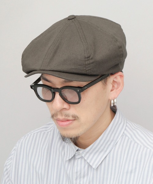 Basiquenti（ベーシックエンティ）の「綿麻混 ビッグシルエット キャスケット（キャスケット・メンズ・カーキ/ブラック/ブラウン・FREE）」の10枚目の写真
