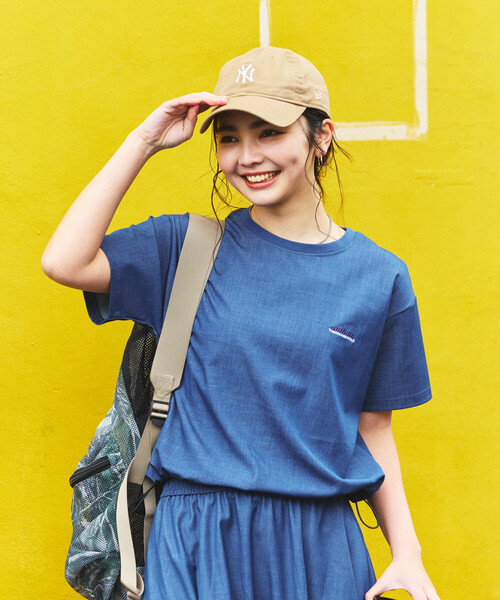 FREAK'S STORE(フリークスストア)の「THOUSAND MILE × FREAK'S STORE/サウザンドマイル 別注 UVカット デニムライク スカートセットアップ(セットアップ・レディース・ネイビー・フリ-)」の17枚目の写真