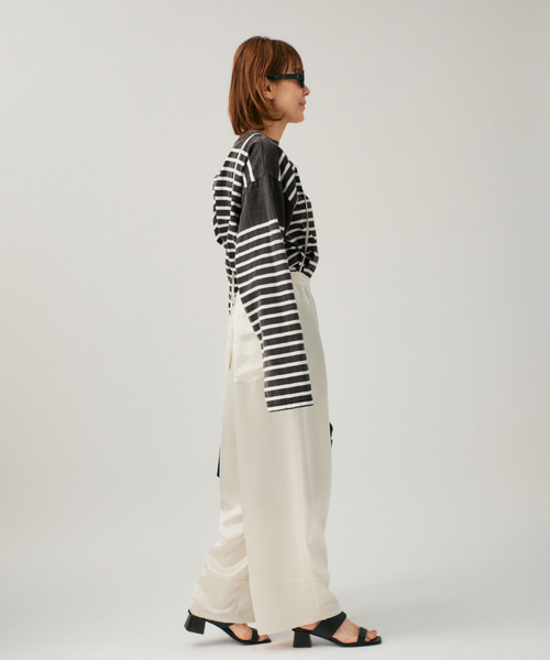 VERMEIL par iena（ヴェルメイユパーイエナ）の「サテンサスペンダーパンツ（その他パンツ・レディース・ブラック/アイボリー・38/36/40）」の15枚目の写真