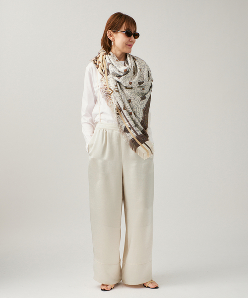 VERMEIL par iena（ヴェルメイユパーイエナ）の「サテンサスペンダーパンツ（その他パンツ・レディース・ブラック/アイボリー・38/36/40）」の16枚目の写真