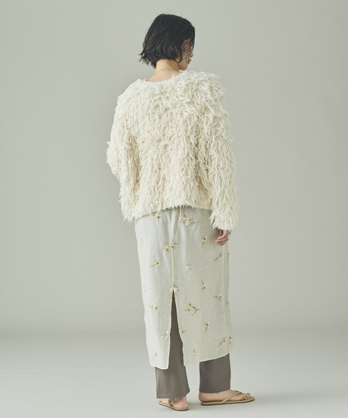 Curensology（カレンソロジー）の「Curensology(カレンソロジー)/フラワービーズスカート（スカート・レディース・オフホワイト/ブラック・FREE）」の8枚目の写真