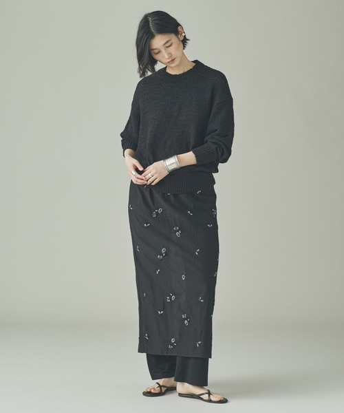 Curensology（カレンソロジー）の「Curensology(カレンソロジー)/フラワービーズスカート（スカート・レディース・オフホワイト/ブラック・FREE）」の15枚目の写真