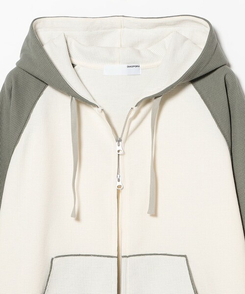 Diaspora Skateboards（ディアスポラスケートボーズ）の「Diaspora skateboards / Full Zip Hooded Dry Waffle（パーカー・メンズ・ナチュラル・M）」の3枚目の写真