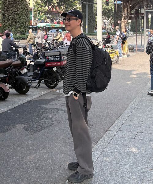 MODERMENT（モダーメント）の「ストライプオーバーサイズストリングロングスリーブ[グレー]（Tシャツ/カットソー・レディース・その他・1/2）」の11枚目の写真