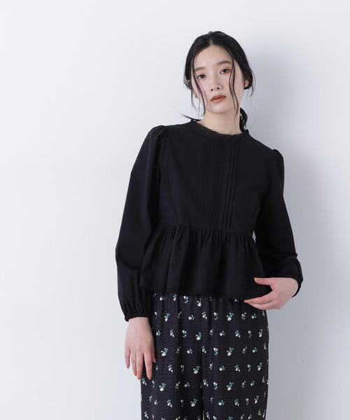 N.(N. Natural Beauty Basic)(エヌエヌナチュラルビューティーベーシック)の「コットンレースブラウス(シャツ/ブラウス・レディース・オフホワイト/ピンク/ブラック・フリ-)」の10枚目の写真