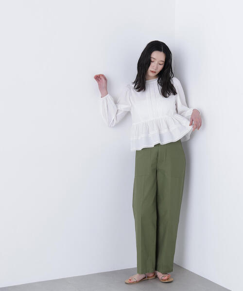 N.(N. Natural Beauty Basic)(エヌエヌナチュラルビューティーベーシック)の「コットンレースブラウス(シャツ/ブラウス・レディース・オフホワイト/ピンク/ブラック・フリ-)」の16枚目の写真