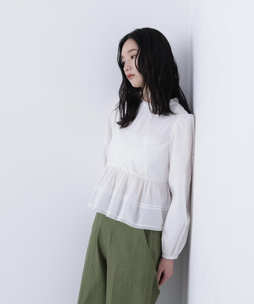 N.(N. Natural Beauty Basic)(エヌエヌナチュラルビューティーベーシック)の「コットンレースブラウス(シャツ/ブラウス・レディース・オフホワイト/ピンク/ブラック・フリ-)」の20枚目の写真