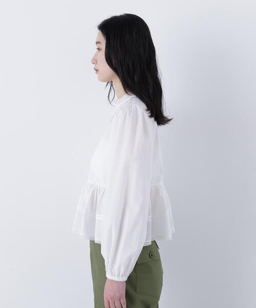 N.(N. Natural Beauty Basic)(エヌエヌナチュラルビューティーベーシック)の「コットンレースブラウス(シャツ/ブラウス・レディース・オフホワイト/ピンク/ブラック・フリ-)」の22枚目の写真