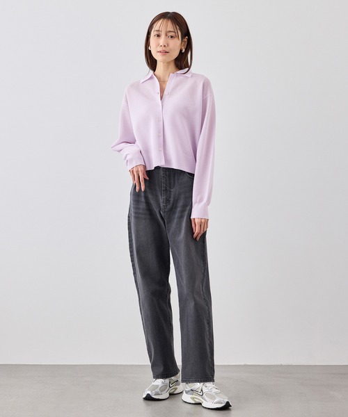 ROPE' PICNIC(ロペピクニック)の「スポンジシアーポロカーディガン/イージーケア(カーディガン/ボレロ・レディース・ミント/ラベンダー/ライトグレー・FREE)」の21枚目の写真