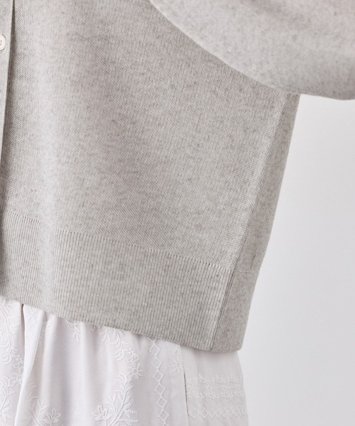 ROPE' PICNIC(ロペピクニック)の「スポンジシアーポロカーディガン/イージーケア(カーディガン/ボレロ・レディース・ミント/ラベンダー/ライトグレー・FREE)」の10枚目の写真