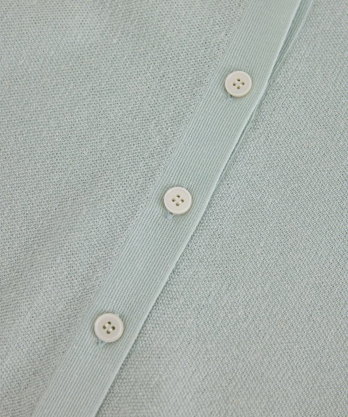 ROPE' PICNIC(ロペピクニック)の「スポンジシアーポロカーディガン/イージーケア(カーディガン/ボレロ・レディース・ミント/ラベンダー/ライトグレー・FREE)」の8枚目の写真