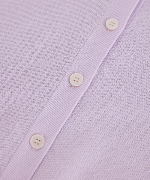 ROPE' PICNIC(ロペピクニック)の「スポンジシアーポロカーディガン/イージーケア(カーディガン/ボレロ・レディース・ミント/ラベンダー/ライトグレー・FREE)」の6枚目の写真