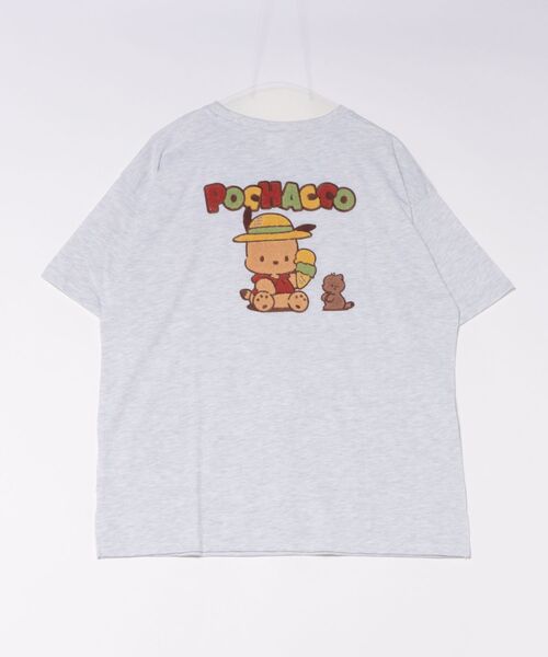 sanrio(サンリオ)の「sanrio(サンリオ)日焼けキャラクター サガラ刺繍 ビッグTシャツ/半袖 キャラT 夏コーデシャツ(Tシャツ/カットソー・レディース・スミクロ/グレー系/オフホワイト/サックスブルー・M/L)」の10枚目の写真