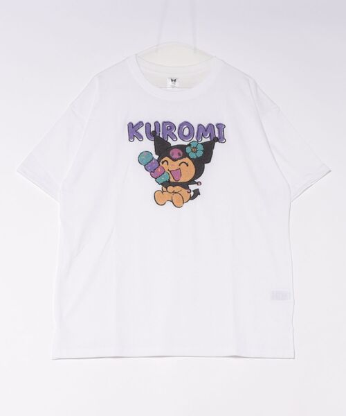 sanrio(サンリオ)の「sanrio(サンリオ)日焼けキャラクター サガラ刺繍 ビッグTシャツ/半袖 キャラT 夏コーデシャツ(Tシャツ/カットソー・レディース・スミクロ/グレー系/オフホワイト/サックスブルー・M/L)」の5枚目の写真