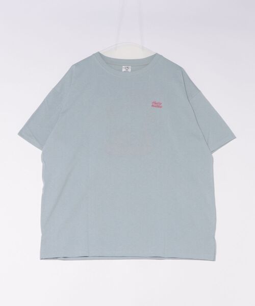 sanrio(サンリオ)の「sanrio(サンリオ)日焼けキャラクター サガラ刺繍 ビッグTシャツ/半袖 キャラT 夏コーデシャツ(Tシャツ/カットソー・レディース・スミクロ/グレー系/オフホワイト/サックスブルー・M/L)」の11枚目の写真