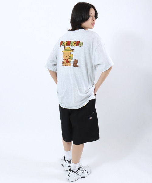 sanrio(サンリオ)の「sanrio(サンリオ)日焼けキャラクター サガラ刺繍 ビッグTシャツ/半袖 キャラT 夏コーデシャツ(Tシャツ/カットソー・レディース・スミクロ/グレー系/オフホワイト/サックスブルー・M/L)」の15枚目の写真