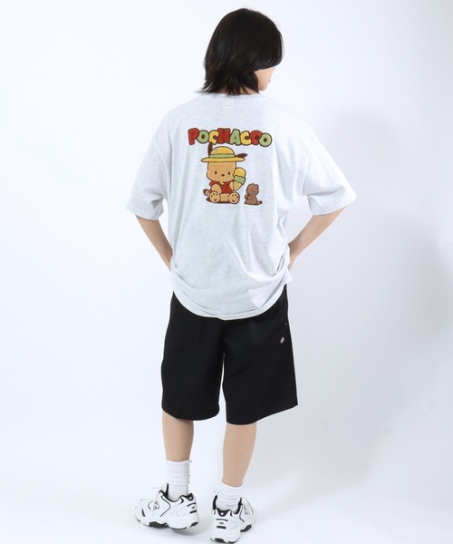 sanrio(サンリオ)の「sanrio(サンリオ)日焼けキャラクター サガラ刺繍 ビッグTシャツ/半袖 キャラT 夏コーデシャツ(Tシャツ/カットソー・レディース・スミクロ/グレー系/オフホワイト/サックスブルー・M/L)」の16枚目の写真