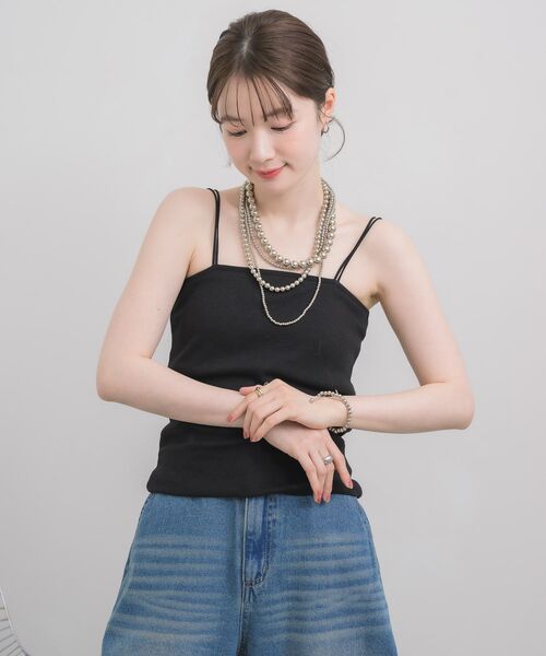 RETRO GIRL(レトロガール)の「カップ付キャミソール(キャミソール・レディース・ブラック/オフホワイト/ブラック系その他3/ピンク・FREE)」の13枚目の写真