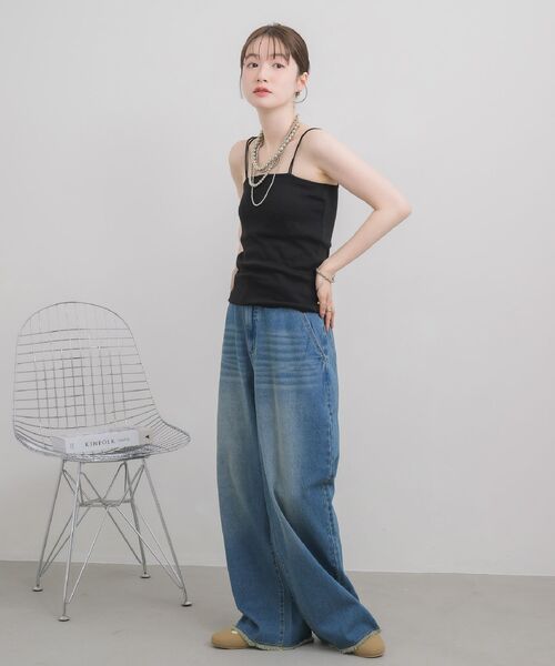 RETRO GIRL(レトロガール)の「カップ付キャミソール(キャミソール・レディース・ブラック/オフホワイト/ブラック系その他3/ピンク・FREE)」の17枚目の写真