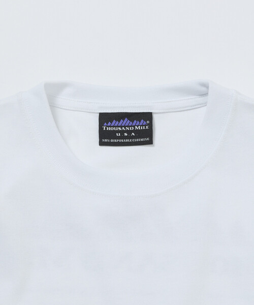 THOUSAND MILE(サウザンドマイル)の「限定展開 THOUSAND MILE/サウザンドマイル THOUSAND MILE×FREAK'S STORE/サウザンドマイル 別注 バックプリント ヒストリーロゴTシャツ/抗菌防臭/吸水速乾(Tシャツ/カットソー・メンズ・ホワイト/グリーン/アッシュグレー/ブラック・SMALL/MEDIUM/LARGE)」の11枚目の写真