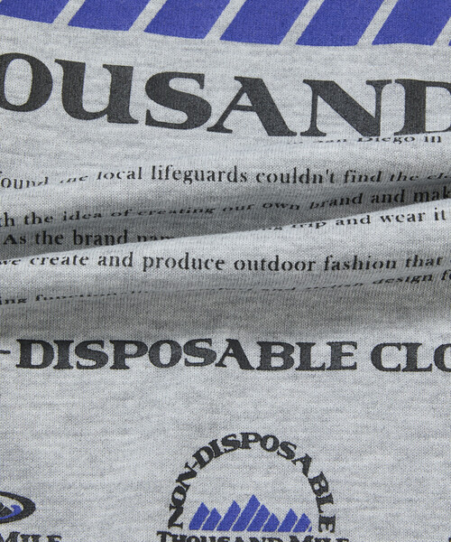 THOUSAND MILE(サウザンドマイル)の「限定展開 THOUSAND MILE/サウザンドマイル THOUSAND MILE×FREAK'S STORE/サウザンドマイル 別注 バックプリント ヒストリーロゴTシャツ/抗菌防臭/吸水速乾(Tシャツ/カットソー・メンズ・ホワイト/グリーン/アッシュグレー/ブラック・SMALL/MEDIUM/LARGE)」の20枚目の写真