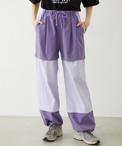 MILKFED.(ミルクフェド)の「BICOLOR PANTS(その他パンツ・レディース・パープル/ブラック/オリーブ・S/M)」の3枚目の写真