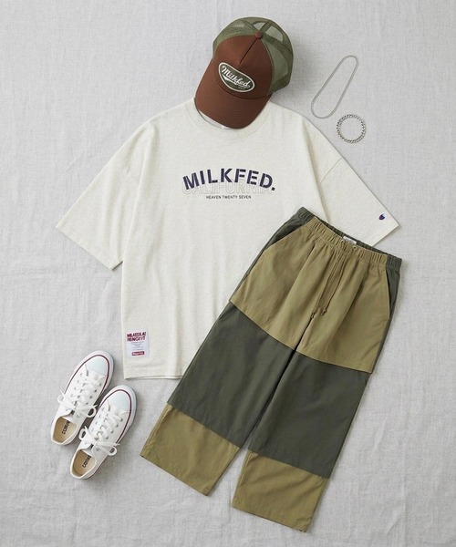 MILKFED.(ミルクフェド)の「BICOLOR PANTS(その他パンツ・レディース・パープル/ブラック/オリーブ・S/M)」の1枚目の写真
