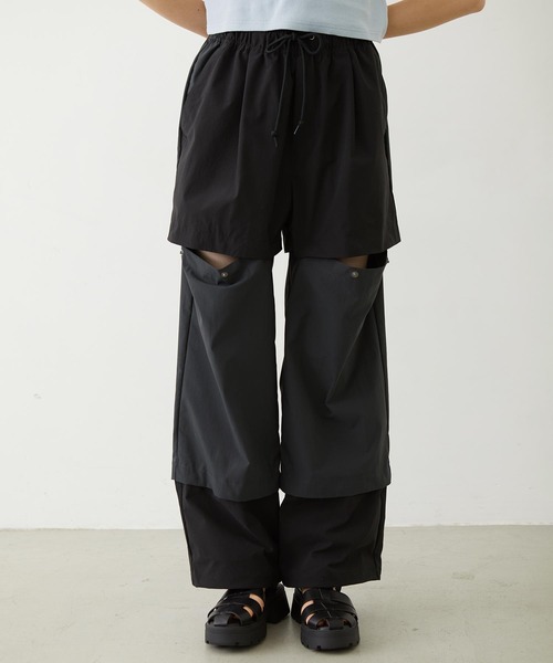 MILKFED.(ミルクフェド)の「BICOLOR PANTS(その他パンツ・レディース・パープル/ブラック/オリーブ・S/M)」の2枚目の写真