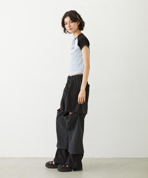 MILKFED.(ミルクフェド)の「BICOLOR PANTS(その他パンツ・レディース・パープル/ブラック/オリーブ・S/M)」の15枚目の写真
