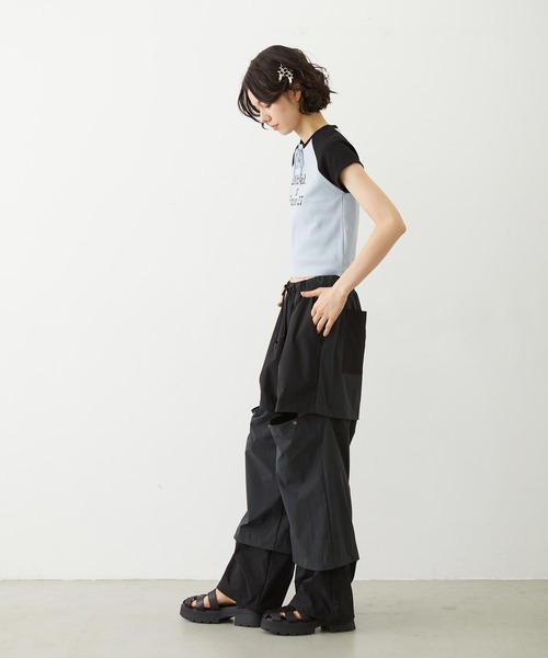 MILKFED.(ミルクフェド)の「BICOLOR PANTS(その他パンツ・レディース・パープル/ブラック/オリーブ・S/M)」の16枚目の写真