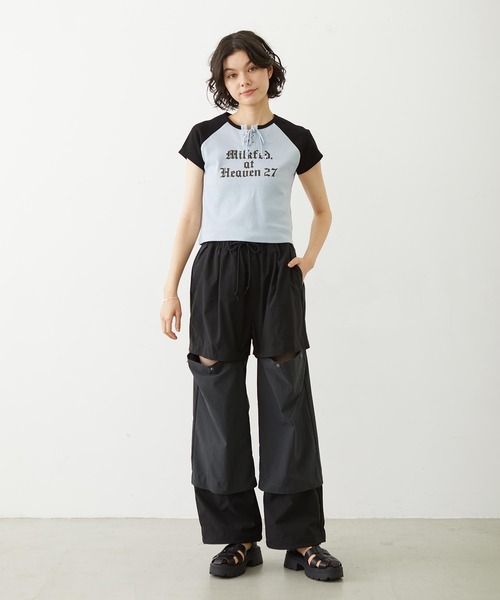 MILKFED.(ミルクフェド)の「BICOLOR PANTS(その他パンツ・レディース・パープル/ブラック/オリーブ・S/M)」の18枚目の写真