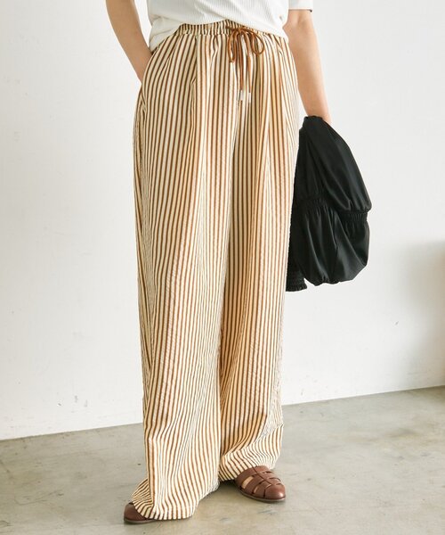 ear PAPILLONNER（イアパピヨネ）の「サマーイージーパンツ【SUM1 STYLE】（その他パンツ・レディース・ホワイト/ブラック/ベージュ/ブラウン・FREE）」の4枚目の写真