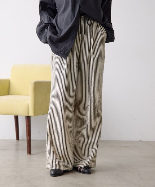 ear PAPILLONNER（イアパピヨネ）の「サマーイージーパンツ【SUM1 STYLE】（その他パンツ・レディース・ホワイト/ブラック/ベージュ・FREE）」の4枚目の写真