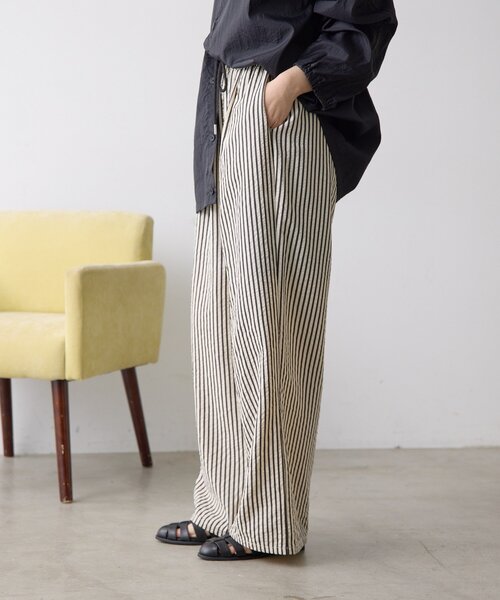 ear PAPILLONNER（イアパピヨネ）の「サマーイージーパンツ【SUM1 STYLE】（その他パンツ・レディース・ホワイト/ブラック/ベージュ・FREE）」の5枚目の写真