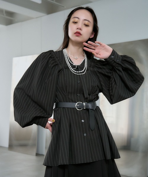 HARE（ハレ）の「2Pボレロ/ノースリーブシャツ(HARE)（シャツ/ブラウス・レディース・ブルー/ブラック・FREE）」の10枚目の写真