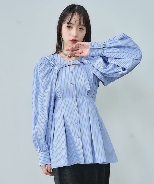 HARE（ハレ）の「2Pボレロ/ノースリーブシャツ(HARE)（シャツ/ブラウス・レディース・ブルー/ブラック・FREE）」の12枚目の写真