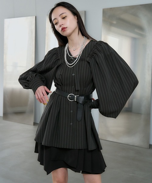 HARE（ハレ）の「2Pボレロ/ノースリーブシャツ(HARE)（シャツ/ブラウス・レディース・ブルー/ブラック・FREE）」の20枚目の写真