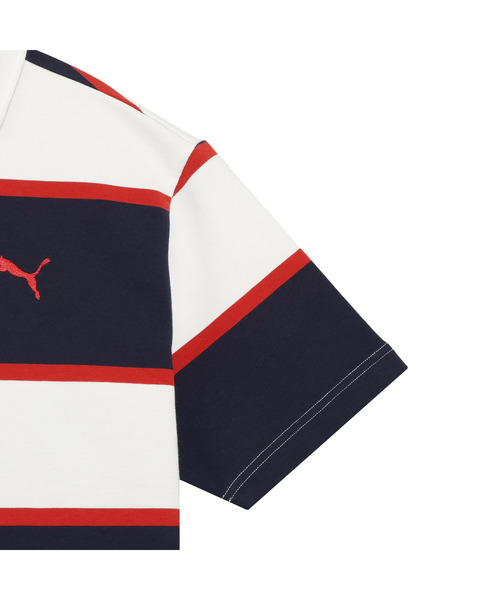 PUMA（プーマ）の「PUMA プーマ メンズ ESS エレベーテッド MX 半袖 ラガー ポロシャツ MX HERITAGE S（ポロシャツ・メンズ・ホワイト/エメラルド・XX-LARGE/X-LARGE/LARGE/SMALL/MEDIUM）」の4枚目の写真