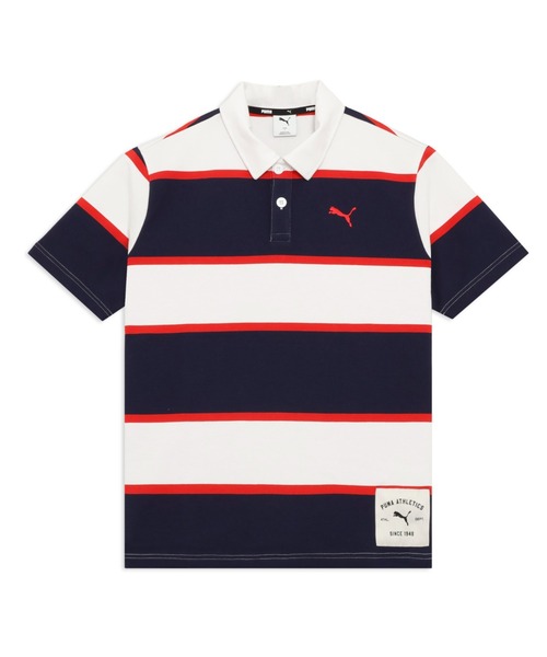 PUMA（プーマ）の「PUMA プーマ メンズ ESS エレベーテッド MX 半袖 ラガー ポロシャツ MX HERITAGE S（ポロシャツ・メンズ・ホワイト/エメラルド・XX-LARGE/X-LARGE/LARGE/SMALL/MEDIUM）」の2枚目の写真