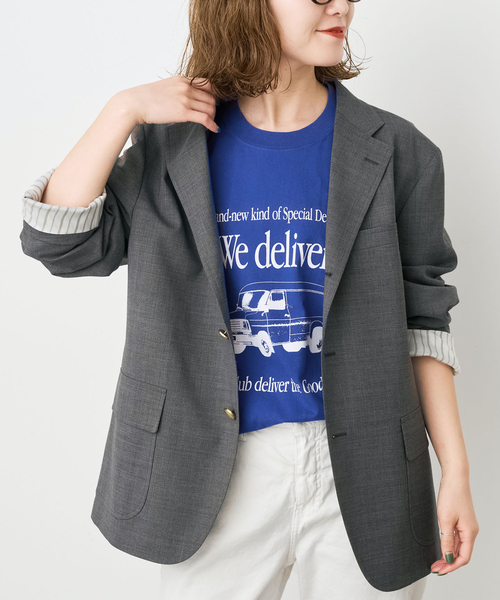 Spick & Span(スピックアンドスパン)の「《別注》BOOK CLUB/ブッククラブ We Deliver Tshirt(Tシャツ/カットソー・レディース・ブルー/ブラック系その他/イエロー・FREE)」の14枚目の写真