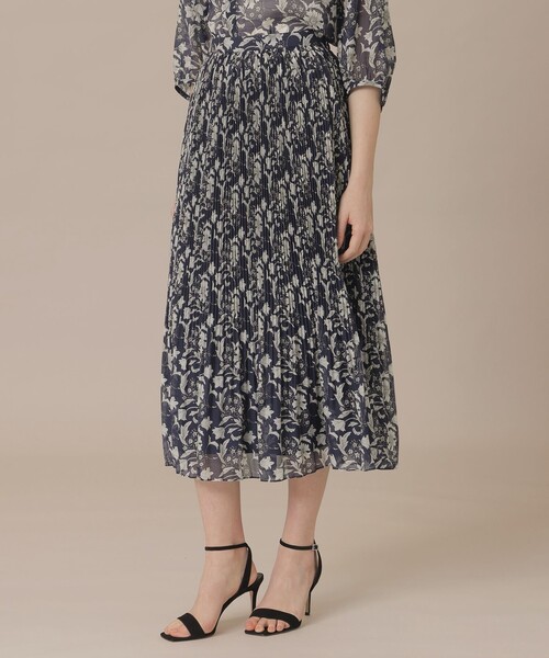 MACKINTOSH LONDON（マッキントッシュ ロンドン）の「【婦人画報4月号掲載】【BIBURY FLOWER】バイブリーオーガンジースカート（スカート・レディース・ブルー/イエロー/ネイビー・38/36）」の2枚目の写真