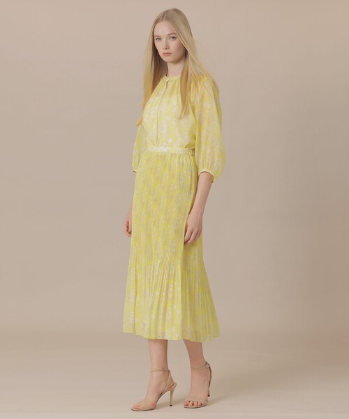 MACKINTOSH LONDON（マッキントッシュ ロンドン）の「【婦人画報4月号掲載】【BIBURY FLOWER】バイブリーオーガンジースカート（スカート・レディース・ブルー/イエロー/ネイビー・38/36）」の6枚目の写真