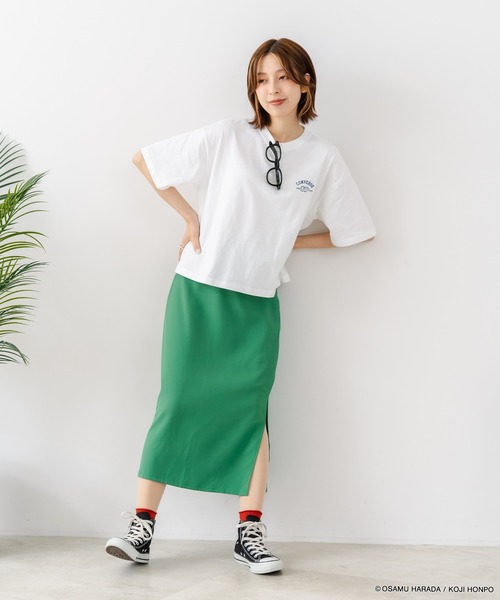 CONVERSE(コンバース)の「【CONVERSE/コンバース】【着るだけでコーディネートの主役に!】CONVERSE×OSAMUGOODS 天竺 バックプリントTシャツ キャラクター カジュアル レトロポップ ギフト(Tシャツ/カットソー・レディース・サックスブルー/ホワイト・LARGE/MEDIUM)」の3枚目の写真