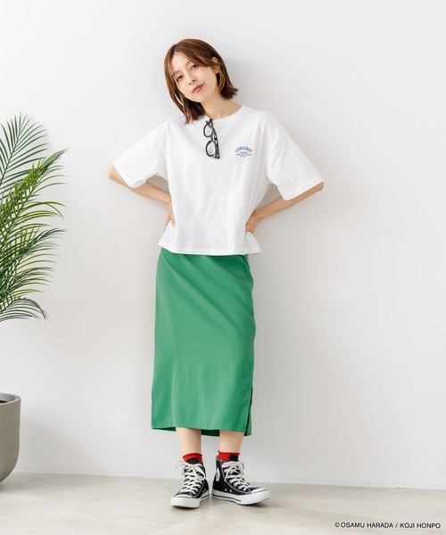 CONVERSE(コンバース)の「【CONVERSE/コンバース】【着るだけでコーディネートの主役に!】CONVERSE×OSAMUGOODS 天竺 バックプリントTシャツ キャラクター カジュアル レトロポップ ギフト(Tシャツ/カットソー・レディース・サックスブルー/ホワイト・LARGE/MEDIUM)」の4枚目の写真