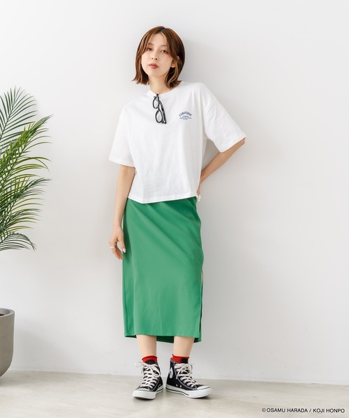 CONVERSE(コンバース)の「【CONVERSE/コンバース】【着るだけでコーディネートの主役に!】CONVERSE×OSAMUGOODS 天竺 バックプリントTシャツ キャラクター カジュアル レトロポップ ギフト(Tシャツ/カットソー・レディース・サックスブルー/ホワイト・LARGE/MEDIUM)」の5枚目の写真