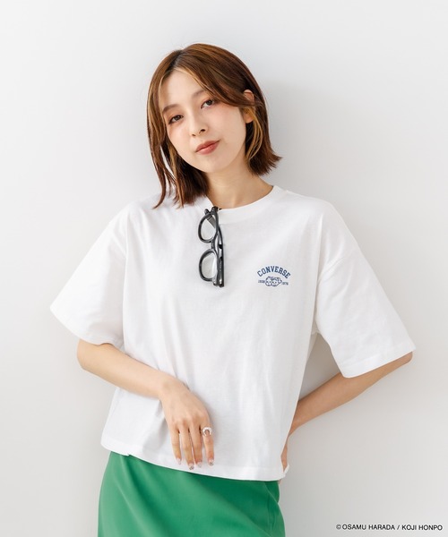 CONVERSE(コンバース)の「【CONVERSE/コンバース】【着るだけでコーディネートの主役に!】CONVERSE×OSAMUGOODS 天竺 バックプリントTシャツ キャラクター カジュアル レトロポップ ギフト(Tシャツ/カットソー・レディース・サックスブルー/ホワイト・LARGE/MEDIUM)」の8枚目の写真