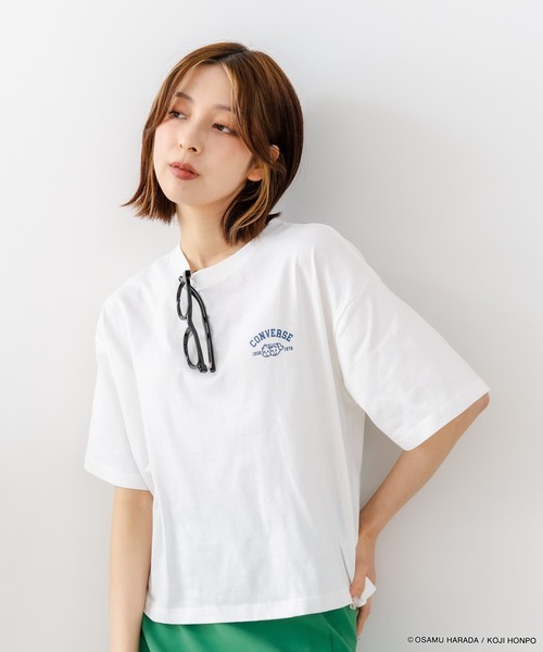 CONVERSE(コンバース)の「【CONVERSE/コンバース】【着るだけでコーディネートの主役に!】CONVERSE×OSAMUGOODS 天竺 バックプリントTシャツ キャラクター カジュアル レトロポップ ギフト(Tシャツ/カットソー・レディース・サックスブルー/ホワイト・LARGE/MEDIUM)」の9枚目の写真