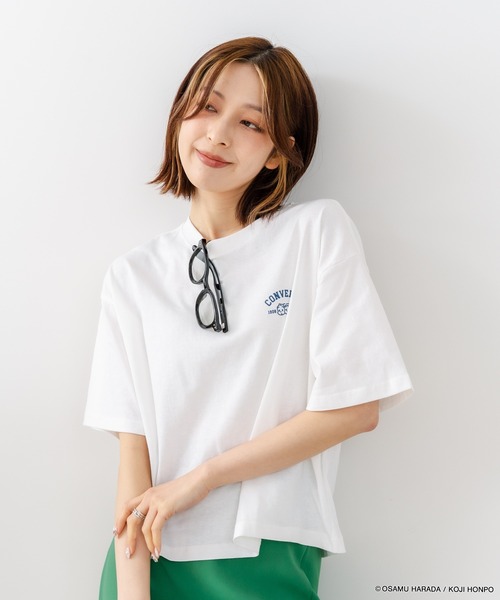CONVERSE(コンバース)の「【CONVERSE/コンバース】【着るだけでコーディネートの主役に!】CONVERSE×OSAMUGOODS 天竺 バックプリントTシャツ キャラクター カジュアル レトロポップ ギフト(Tシャツ/カットソー・レディース・サックスブルー/ホワイト・LARGE/MEDIUM)」の10枚目の写真