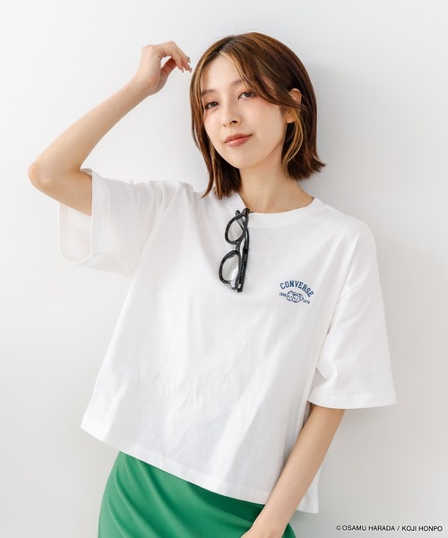 CONVERSE(コンバース)の「【CONVERSE/コンバース】【着るだけでコーディネートの主役に!】CONVERSE×OSAMUGOODS 天竺 バックプリントTシャツ キャラクター カジュアル レトロポップ ギフト(Tシャツ/カットソー・レディース・サックスブルー/ホワイト・LARGE/MEDIUM)」の11枚目の写真